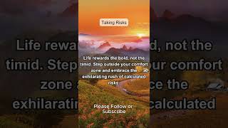 Taking Risks quotesformotivation selfimprovement consistencychallenge motivation [upl. by Anikal]