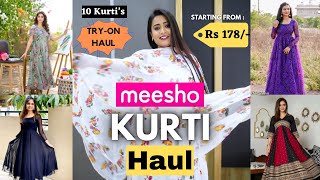 Meesho Kurti Haul 💕  starting from Rs 180  Tryon  gimaashi [upl. by Gnaig61]