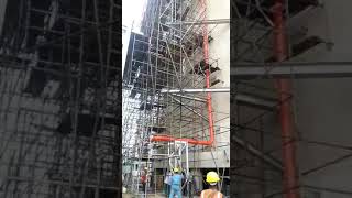 Scaffolding Erection For Steel Fabrication at LNG Tanks  wwwudaystructuralcom [upl. by Aihtiekal]