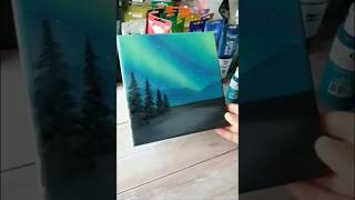 Aurora night sky ✨Easy acrylic painting for beginners 150 challenge [upl. by Aramad111]