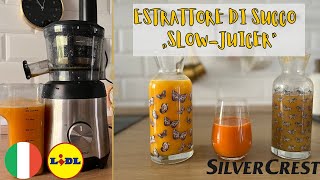 ESTRATTORE DI SUCCO „SLOWJUICER“ SILVERCREST SSJ 300 ITALIA ITALIANO LIDL [upl. by Neelra]