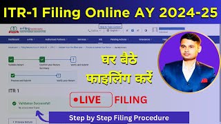 ITR 1 filing Online AY 202425  Income tax return filing 202425 Step by step process [upl. by Aldred]