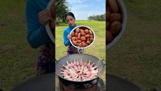 Chicken leg crispy with potato cook recipe food recipe cooking shortvideo shorts [upl. by Llerahc768]