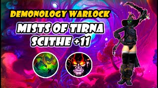 Mists of Tirna Scithe Mythic 11  Demonology Warlock [upl. by Alleen208]