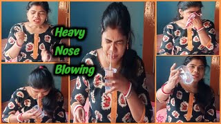 Heavy Nose Blowing Challenge । most Requested।Fanny Challenge video। 😜😋😝🔥 [upl. by Nurav]