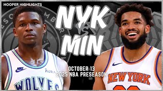 New York Knicks vs Minnesota Timberwolves Full Game Highlights  Oct 13  202425 NBA Preseason [upl. by Moe]