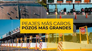 PEAJES MÁS CAROS POZOS MÁS GRANDES la autopista BsAs  La Plata sin mantenimiento [upl. by Skilken]