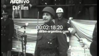 Jorge Rafael Videla visita el Grupo de Artilleria I en Ciudadela 1976 [upl. by Anai]