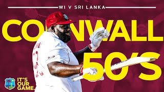 Cornwall SMASHES Maiden 50 Then Follows it Up with Another  West Indies v Sri Lanka [upl. by Adirahs770]