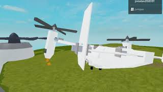 showcase my v22 osprey plane crazy roblox [upl. by Vevine]