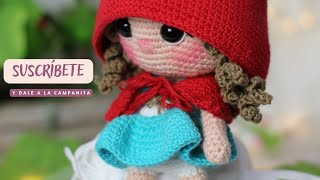 ¡Increible patrón GRATIS muñeca CAPERUCITA Amigurumi Paso a paso detallado ¡Crea Conmigo Parte 1 [upl. by Kaplan]