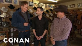 Conan Gives Jordan Schlansky A Cowboy Makeover  CONAN on TBS [upl. by Airetnuhs]