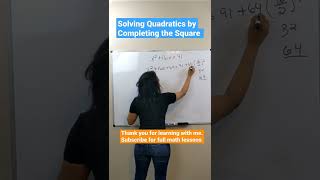 Solving Quadratics by Completing the Square Quick Tutorial [upl. by Donaghue]