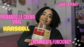 PROBANDO LA CREMA VIRAL KARSEELL EN UN CABELLO AFRO [upl. by Perrins]