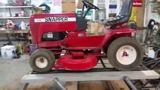 1985 SNAPPER LT12 RIDING MOWER BampS TWIN II 125HP IC CAST IRON RESTORED AND BIG CAM ADDED [upl. by Ynnavoj]