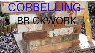 Bricklaying corbelling brickwork on site [upl. by Sabino776]