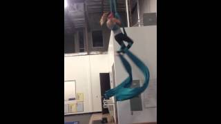 Straddle Slide Butterfly DropDeath Drop Aerial Silks [upl. by New]