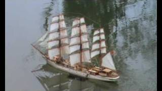 Sailing Ship RCModel Danmark on Expeditionwmv [upl. by Willamina]