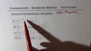 Hind Componendo Dividendo 4 Examples with Different Strategies SSC CBSE [upl. by Tchao]