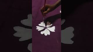 Neu hand print saree handprint design viralvideo [upl. by Ynaffital706]