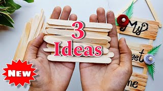 3 Awesome ideas from ice cream Stick  Home decorate stick Ideas  icecream sticks craft ideas [upl. by Nidla]