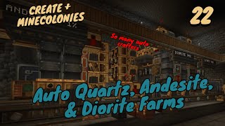 Create  Minecolonies  Auto Quartz Andesite amp Diorite Farms [upl. by Garson960]