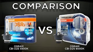 OSRAM CBI D2S 5500K vs OSRAM CBI D2S 6000K 66240CBI [upl. by Wendell]