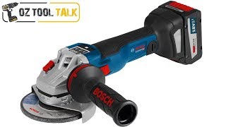 Bosch GWS 18V125 SC BRUSHLESS GRINDER  63Ah CORE Battery [upl. by Geneva]