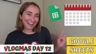 CREATE A CALENDAR  LESSON PLANNER in Google Sheets  Teacher Tech Tutorial  VLOGMAS DAY 12 [upl. by Eelsel]