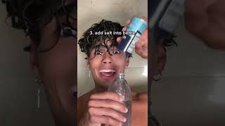 Salt spray curly hair tutorial🧑🏾‍🦱🧴…shorts [upl. by Rustin225]