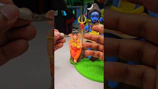 Ganpati ji making with clay 🌸 Ganesh ji making 🙏🏻 Shiv ji Parvati ji and Ganesh ji shorts short [upl. by Anaujik]