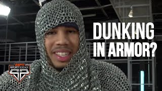 Jayson Tatum can still dunk in a suit of armor  Sport Science [upl. by Trebma]