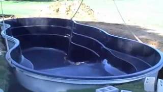 Leisure Pools first deep end fiberglass pool installed in AL [upl. by Arotak]