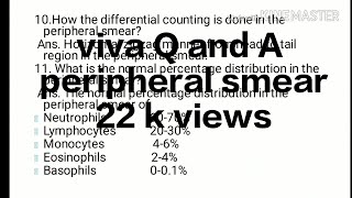 viva questions and answers of PS and Diff WBC count [upl. by Nageem]