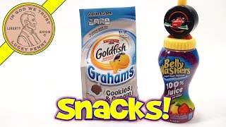 Goldfish Baked Grahams Cookies amp Cream  Disney Cars Belly Washers [upl. by Laddy135]