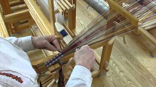 Band weaving on a rigid heddle  Vävstuga demo [upl. by Osborne257]