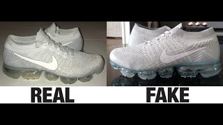 How To Spot Fake Nike Air VaporMax Flyknit Sneakers  Trainers Authentic vs Replica Comparison [upl. by Jaclin]