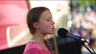 Greta Thunberg at the Global Climate Strike in New York City [upl. by Assiren]