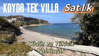 Bodrum Satılık Villa Kendi Koyu Olan Yalıkavak Tilkicik satılık villa ve arsası denizesıfır [upl. by Allemac]