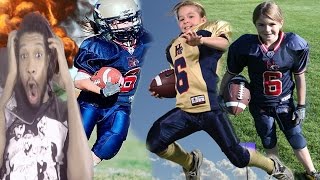 WTF TRUCKING AND HIT STICKING SAM GORDON UNBELIEVABLE GIRL FOOTBALL PLAYER REACTION [upl. by Anoek]