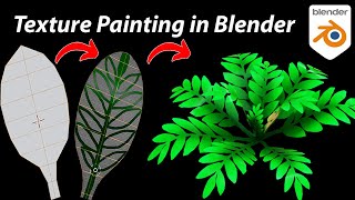 Blender Texture Painting Create Plant [upl. by Ellehcin]