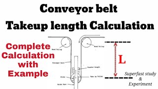 Conveyor Belt Takeup length Calculation  Belt conveyor takeup length calculation  Takeup length [upl. by Whitman680]