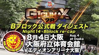 【G1 CLIMAX 28】84大阪府立体育会館（エディオンアリーナ大阪）【Bブロックダイジェスト】 [upl. by Nosemaj]