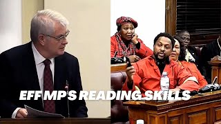 EFF MPs Reading Skills Spark Heated Debate  Dr Piet Groenewald amp Dr Mbuyiseni Ndlozi [upl. by Gamali]