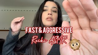 Fast Aggressive Reiki ASMR w NO Talking or Mouth Sounds Scanning Aura Fluffing Pulling [upl. by Ree]