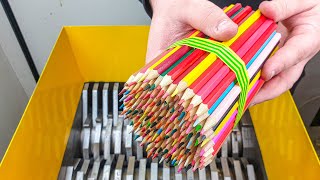 SHREDDING 100 PENCILS AMAZING VIDEO [upl. by Wj]