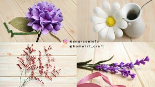 4 EASY Realistic Felt Flower Tutorial  DIY How to Make Felt Flowers  S Nuraeni [upl. by Fahey915]