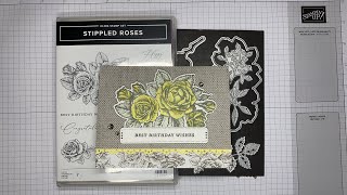 Stampin’ Up Stippled Roses Birthday Card Tutorial [upl. by Arihsak]