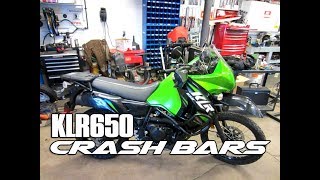 HowTo Install Crash Bars On A Kawasaki KLR 650 [upl. by Lady]