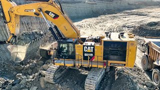 Caterpillar 6015B Excavator Loading Caterpillar Dumpers  Sotiriadis Mining Works [upl. by Zetram]